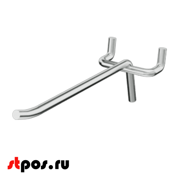 02_Крючок для перфорации одинарный 200мм, цинк-хром, d6, шаг 45, УСИЛЕННЫЙ