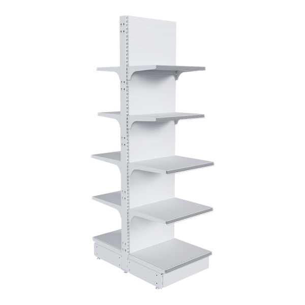 stpos_НАБОР стеллаж 25 70 ГЛУХОЙ островной 1900х500х400 10 полок, ценникодержатели