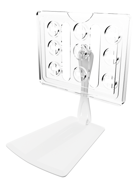 sk_Рамка ТЕХНО А7 прозрачная, белый держатель TECHNO DELI-UNBO-SET90