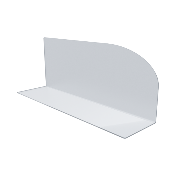 sk_Разделитель L-образный с закругленным краем, 390х150х100 мм, акрил 2 мм
