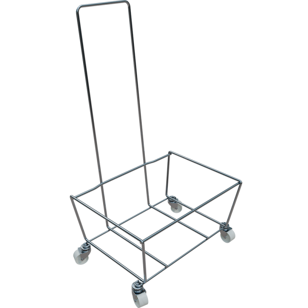 sk_Подставка под корзины на колесах с ручкой, Хром