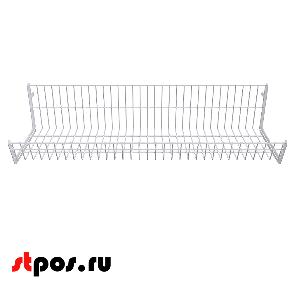 02_Основание корзины сетчатой навесной 300х1000х200мм (унив. для 25 50 сер), Глянец, RAL9016 Белый