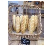 1-Корзина для багетов из натуральной лозы 40х30х7х40см