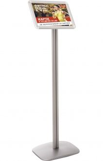 02_Стойка поворотная h-1м, под углом 55° с рамкой А4, углы глянцевые