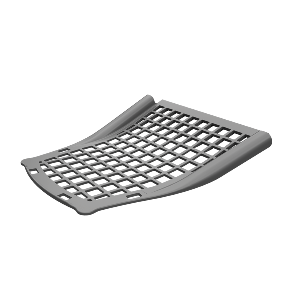 stpos_Полка для покупательских тележек DRIFT, RAL7024 Серый