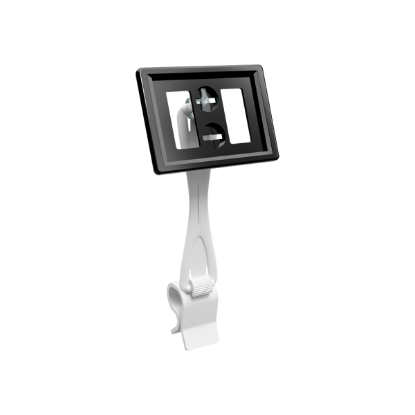 sk_Рамка ТЕХНО А8 черная, белый держатель TECHNO CL-UNBO 90мм