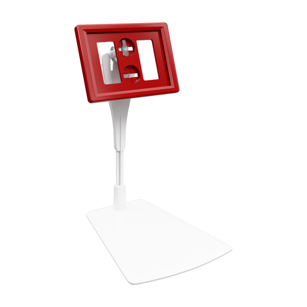 sk_Рамка ТЕХНО А8 красная, белый держатель TECHNO DELI-FOT-SET с иголкой