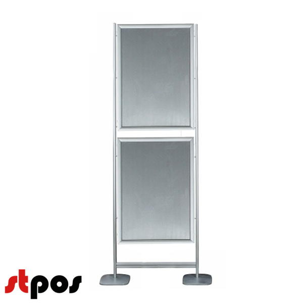 00_Стойка двусторонняя, h-2.5м, с двумя горизонтальными рамками, угол 45°