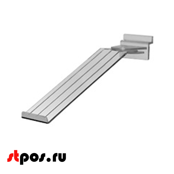 00_Полка для обуви поворотная с опорой в носке для экономпанели 70х225мм, акрил, прозрачная