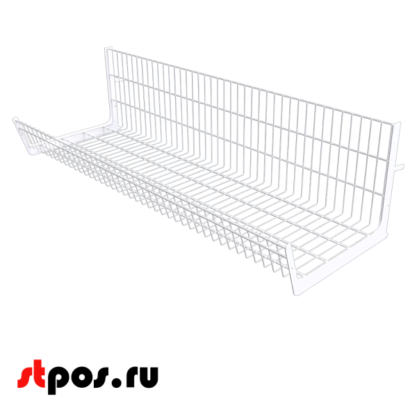 00_Основание корзины сетч.навесной 400х1250х300мм (унив.для25/50серии), глянец, RAL9016 Белый