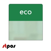 Шелфстоппер STPOS simple из ПЭТ 0,3мм в ценникодержатель, 70х75 мм "eco", зеленый тон
