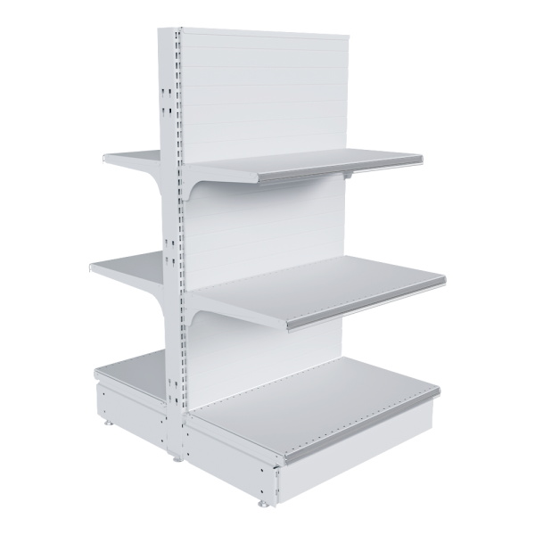 stpos_НАБОР стеллаж 25 70 ГЛУХОЙ островной 1200х665х400 6 полок, ценникодержатели