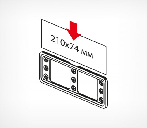 03_Рамка пластиковая серии ТЕХНО МИНИ формата 14 А4 TM 14 А4, Красный