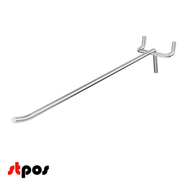 02_Крючок для перфорации одинарный 400мм, цинк-хром, d5, шаг 45