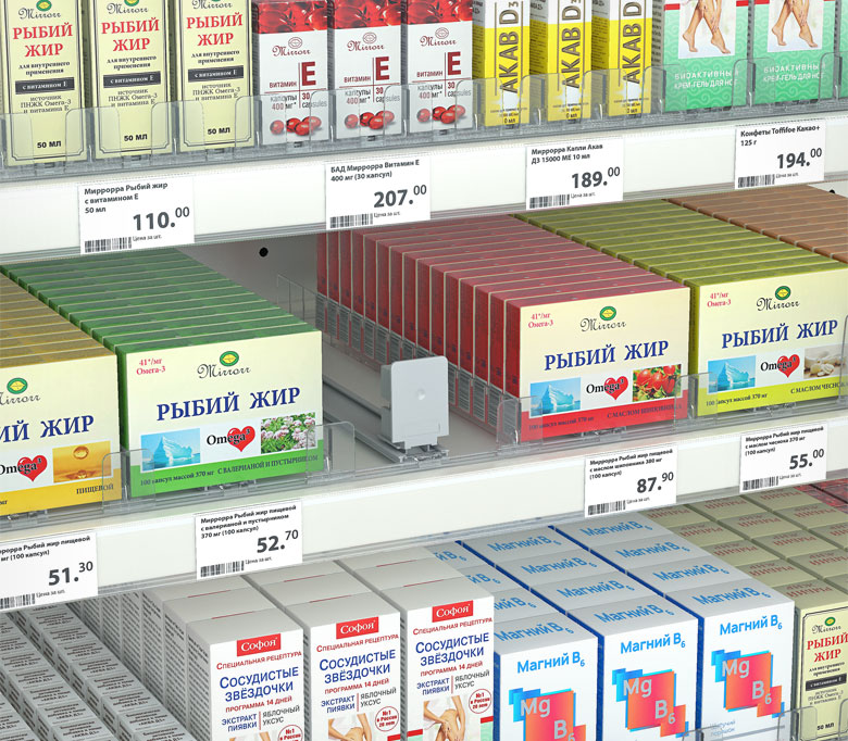 04_Пружинный толкатель 38х50мм FORTA NORMA-0 4-8N, 4-8 ньютона, без ограничителя, 485мм, серый