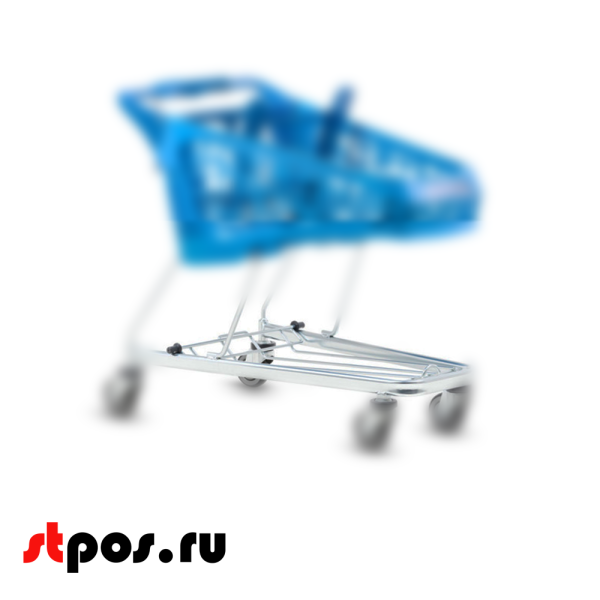 00_Платформа нижняя для тележки покупательской Salsa 95л, Металл, Хром