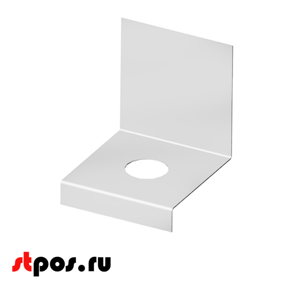 00_Угольник на сетку для смесителей, RAL9003, Белый