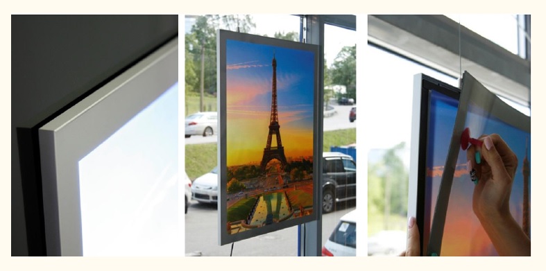 03_Световая двусторонняя панель, подвесная MAGNETIC MOBILE с креплением и тросом