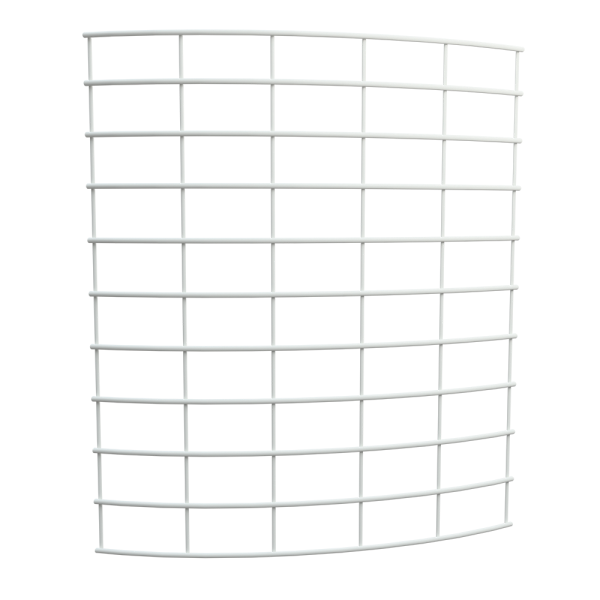 sk_Стенка сетчатая радиусная угла внешнего 45 град. 500мм (стойка 90х30) (25сер), Глянец, RAL9016 Белый