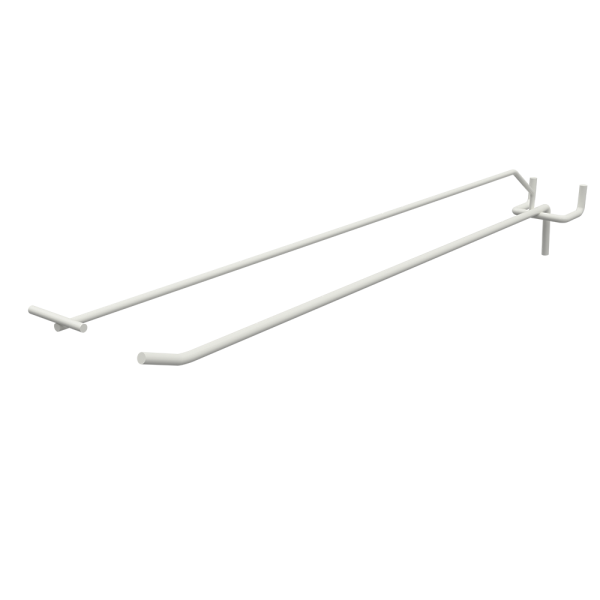 sk_Крючок для перфорации одинарный с ценникодержателем 450мм, цинк-хром, d6/d4, шаг 45, УСИЛЕННЫЙ 