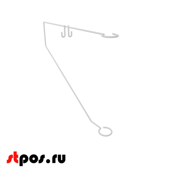 00_Рамка для листалки с 2 крючками для стойки для постеров, RAL9016, Белый