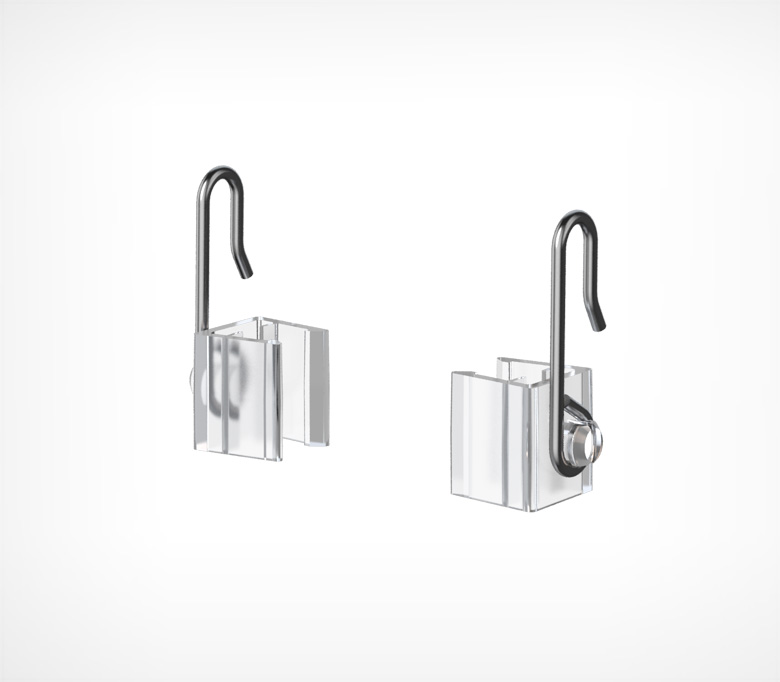 01_Крючок с подвижным основанием для подвешивания пластиковых рамок MF-CLIP