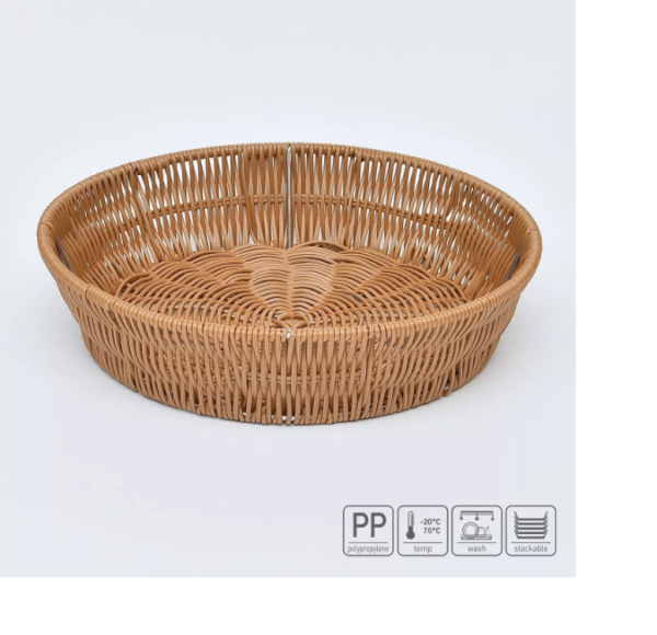 01_Корзина круглая (диаметр 360 мм,высота 80 мм), Коричневая