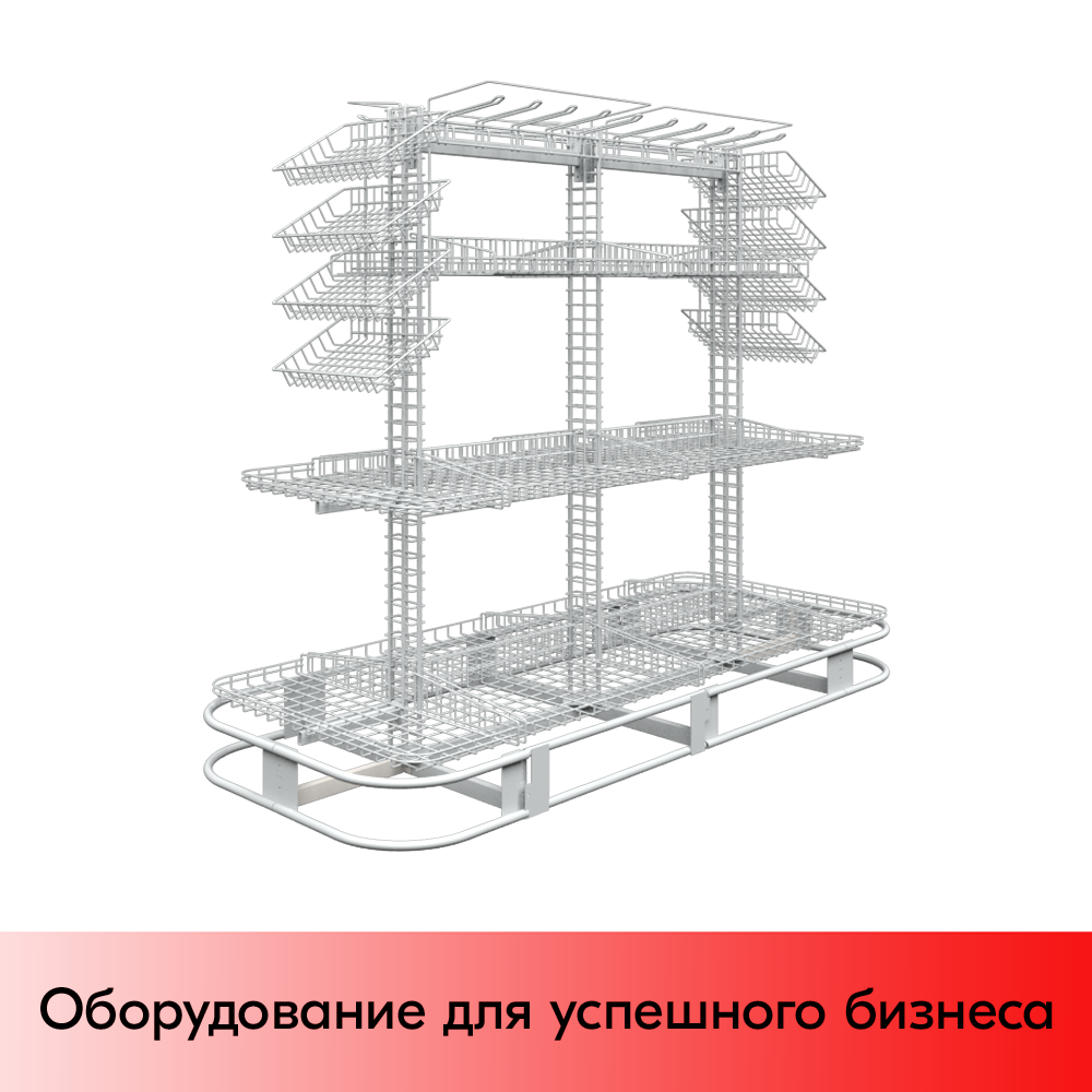 01_Прикассовый сетчатый модуль 600+600мм островной, RAL9006, спеццвет