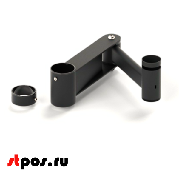 00_Рукав раскладной, 2х160 мм, d51мм под стойку, RAL7024, угольно-серый