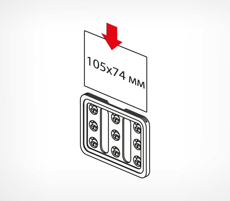 3_Рамка пластиковая серии ТЕХНО МИНИ формата А7, TM А7, чертеж