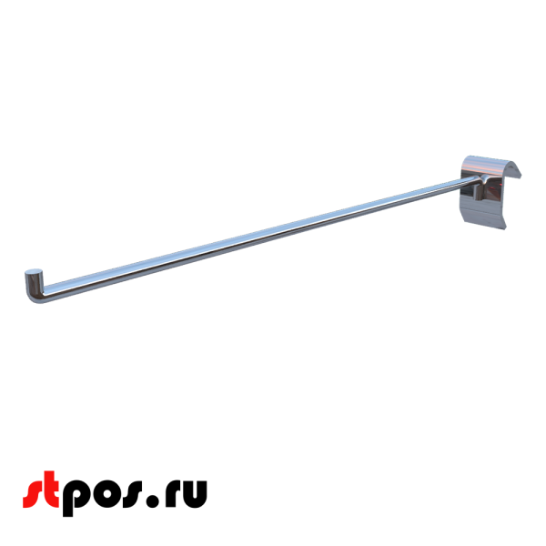 00_Крючок на штангу RS (TOP) 494 30х15мм (овал) с усиленным зацепом, 300мм, d8, хром
