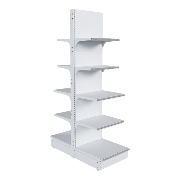 stpos_НАБОР стеллаж 25 70 ГЛУХОЙ островной 1900х500х500 10 полок, ценникодержатели