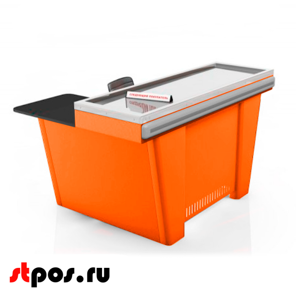 00_Кассовый бокс Stream-M-150 Light с тумбой кассира,без вырезов,шлиф.нерж,RAL2004,Оранжевый,универсал 00_Кассовый бокс Stream-M-150 Light с тумбой кассира,без вырезов,шлиф.нерж,RAL2004,Оранжевый,универсал