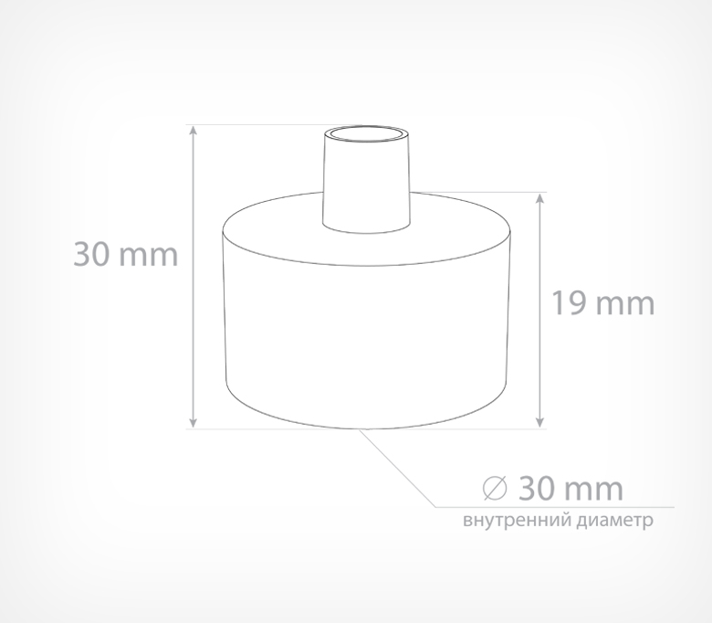04_Основание ценникодержателя на бутылочную крышку 28 мм BOTTLE CAP, Белый