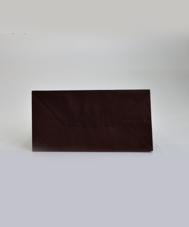 04_Крафт пакет цветной с кручеными ручками 320х320х180 мм, Коричннвый