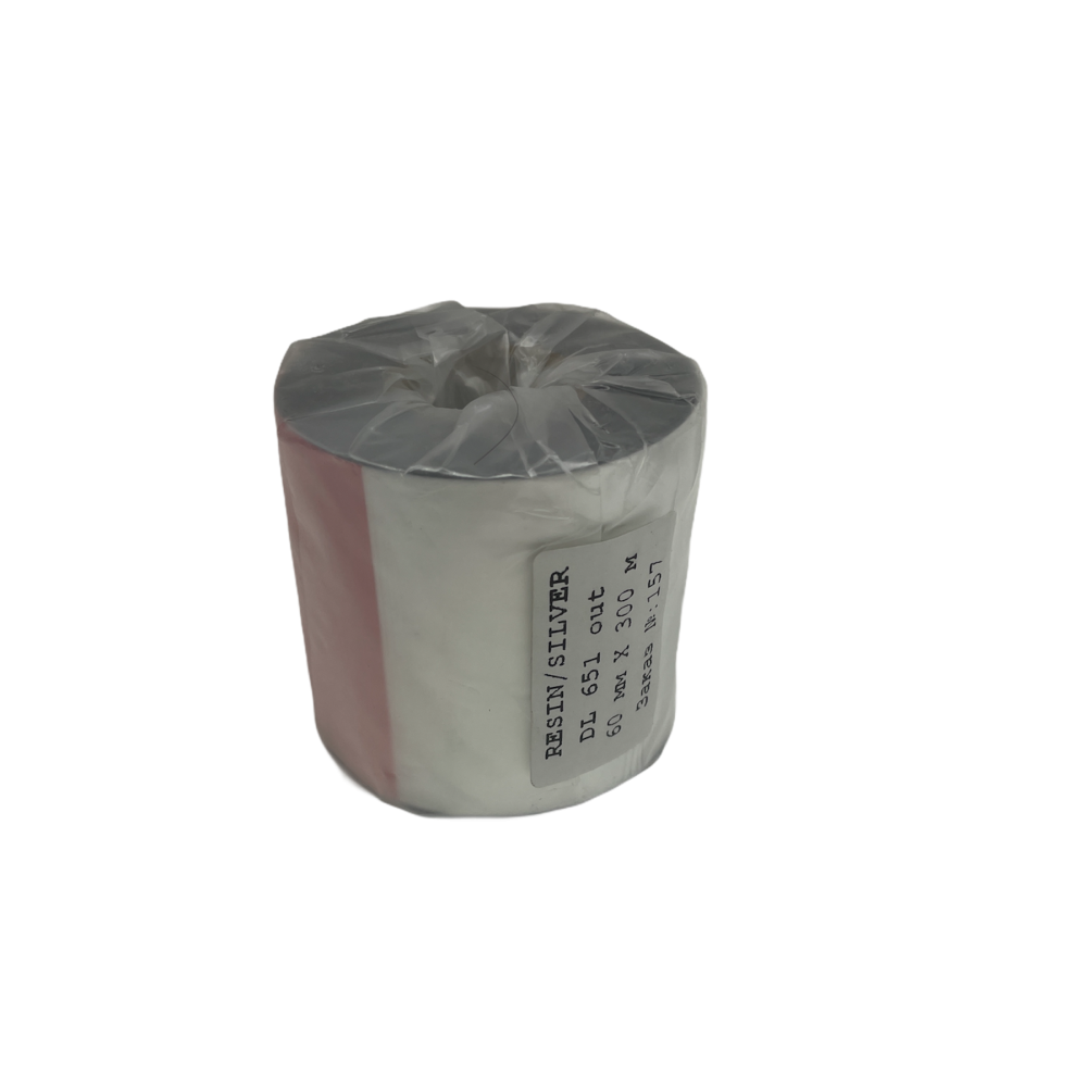 02_Риббон DL651 60ммх300м, OUT, silver, RESIN