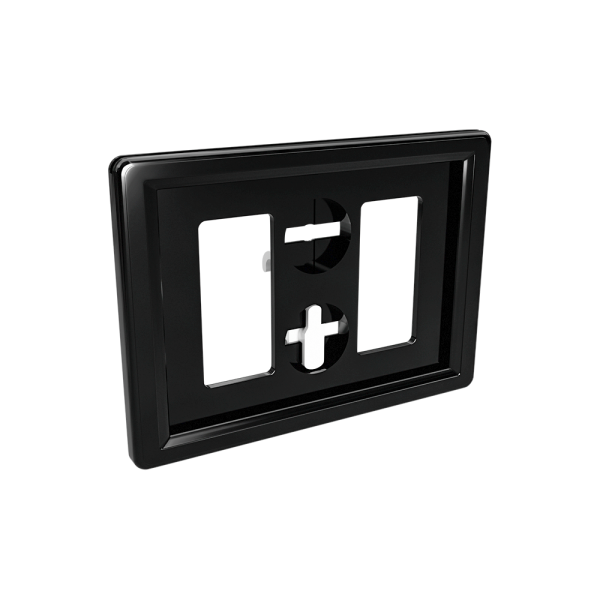 sk_Рамка ТЕХНО А8 черная, белый держатель TECHNO TEGO CLIP