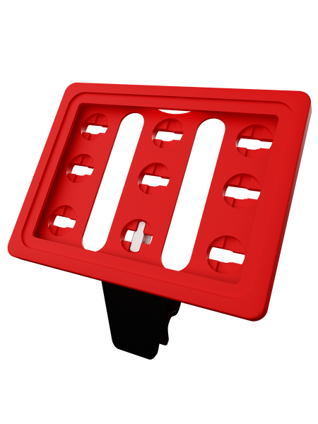 sk_Рамка ТЕХНО А7 красная, черный держатель TECHNO CL