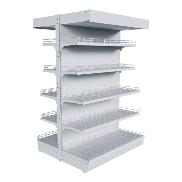 sk_НАБОР стеллаж 25 70 ГЛУХОЙ островной 1900х1250х500 10 полок, ограничители, разделители, ценник