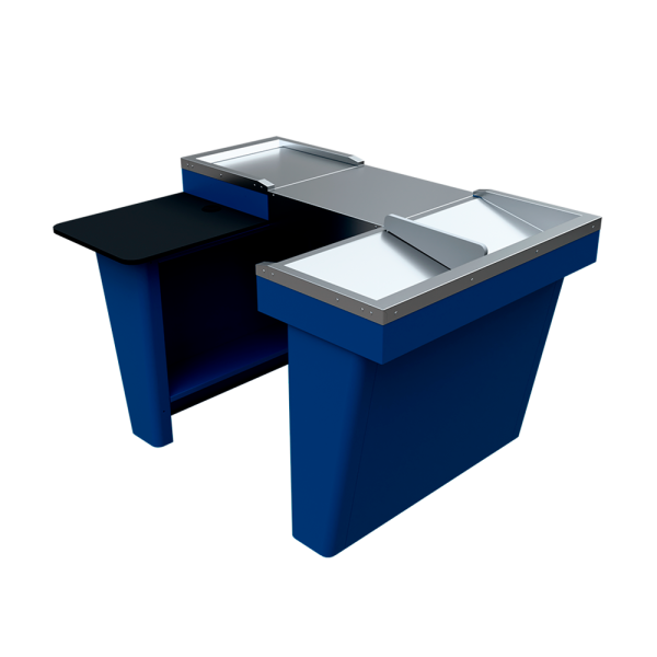 sk_Кассовый бокс Stream-XL-150 v3.0 (шлиф. нерж., вырезы ДЯ FT, МК2Т, шир.накоп),RAL5005,Синий,Левый