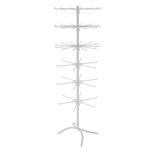 sk_КОМПЛЕКТ Стойка вращающ. 6ярусов (3яруса по6штырей/3яруса по12штырей),опора Х-образная,RAL9016,Белый
