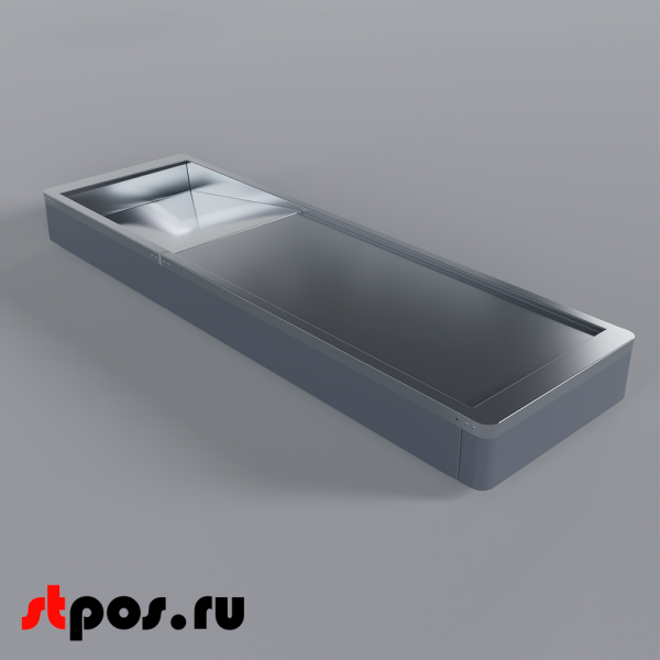 00_Рабочая поверхность для КБ ММ ECO PLUS L, узкий нак., длина 1900мм, МЕТАЛЛ, RAL7016, Серый