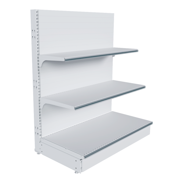 stpos_НАБОР стеллаж 25 70 ГЛУХОЙ пристенный 1200х1000х500 3 полки, ценникодержатели