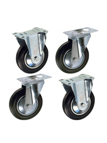 sk_Комплект колес d 125 мм (до 300кг) (2 поворотных, 2 не поворотных)