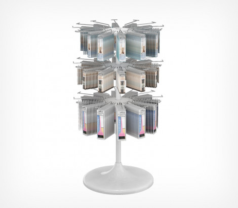 02_Дисплей UNIBOWL-HP-3, 3 держателя, 36 крючков, Белый