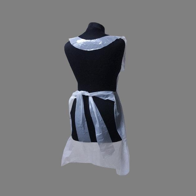 03_Фартук полиэтиленовый одноразовый ПНД 110х70см БЕЛЫЙ (50шт. в упак.)