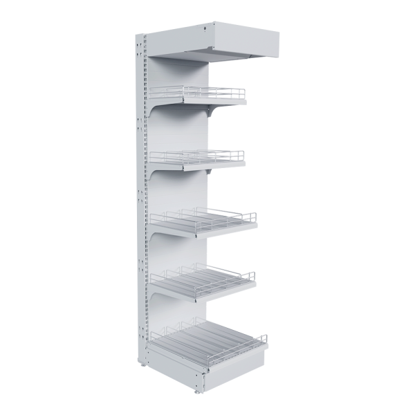 sk_НАБОР стеллаж 25 70 ГЛУХОЙ пристенный 1900х500х500 5 полок, ограничители, разделители, ценникод