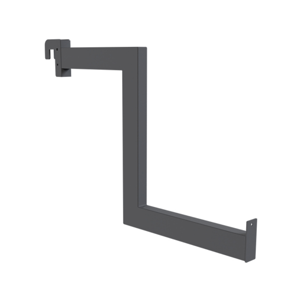 sk_Вешало Z-образное 30х15 мм, плоскоовальная труба, 350 мм, Муар, RAL7024 Серый