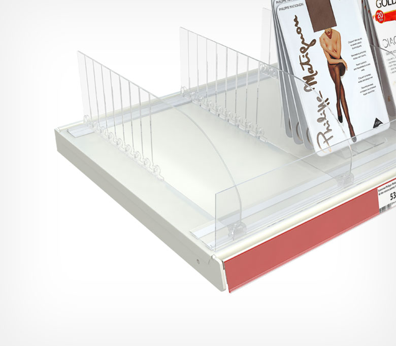 02_Пластиковый передний ограничитель высотой 80 мм с Т-профилем L-RAIL80 вспененный скотч 1000мм