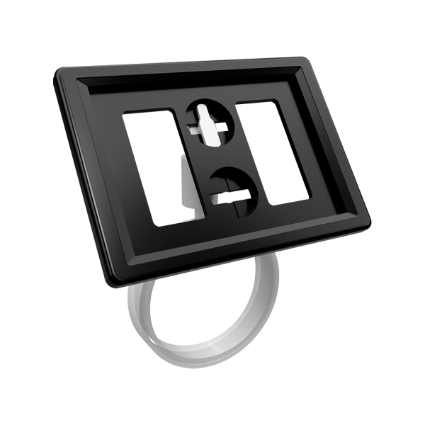 sk_Рамка ТЕХНО А8 черная, белый держатель TECHNO ROLL-VL спираль-улитка на колбасу